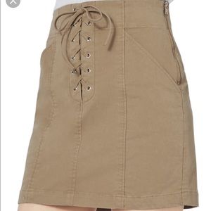 NWT ALC tie up beige skirt